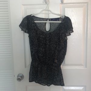 Miley Cyrus & Max Azria ruffled sheer top